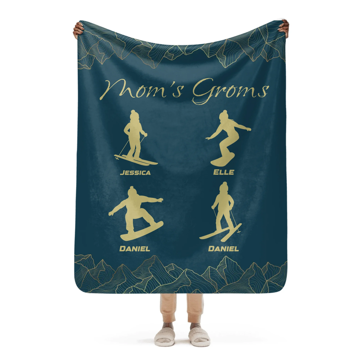 Mom's Groms Blanket - 4 Children