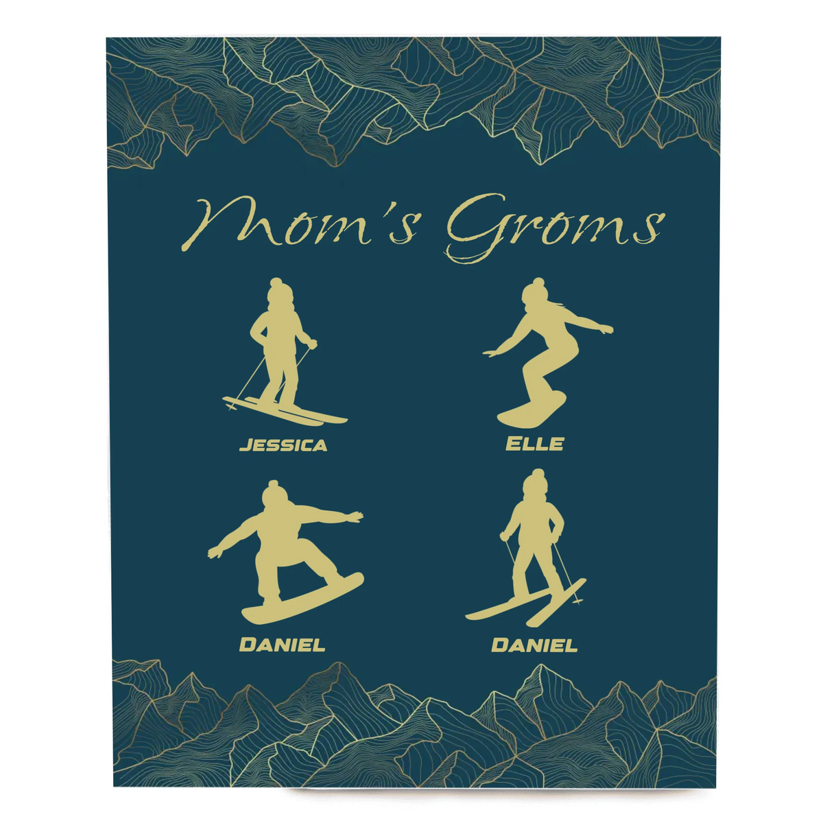 Mom's Groms Blanket - 4 Children