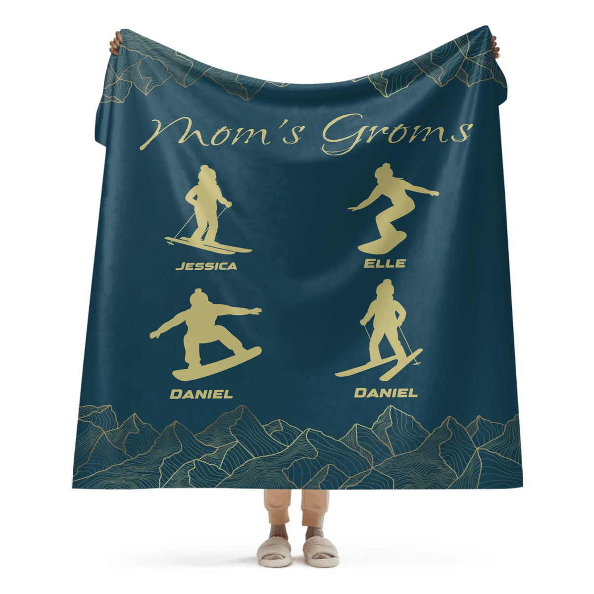 Mom's Groms Blanket - 4 Children