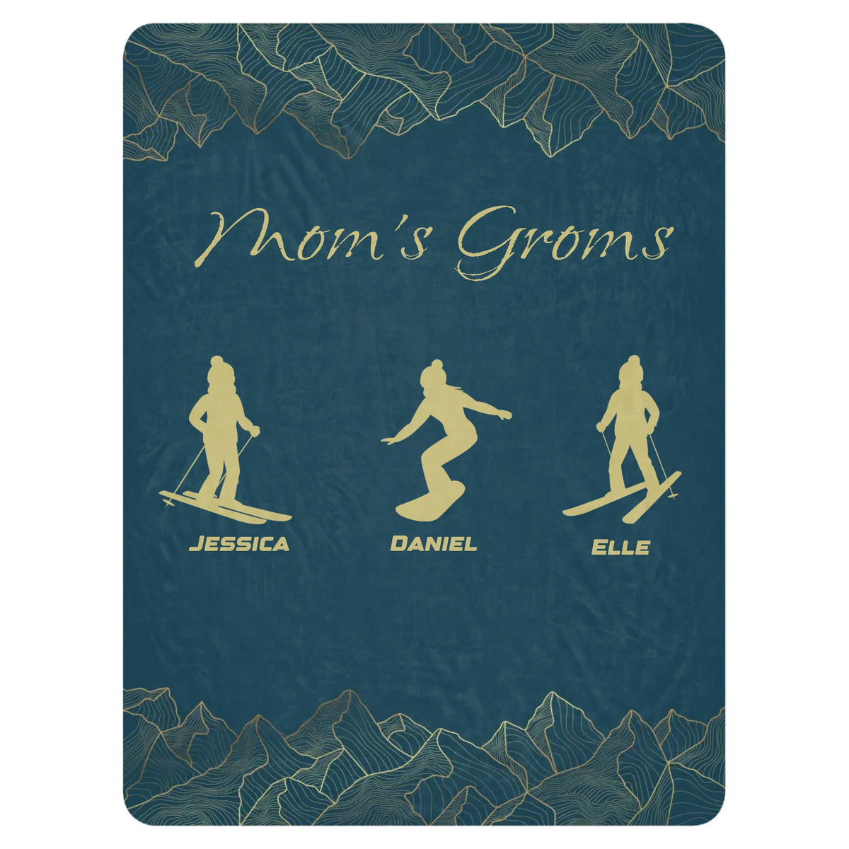 Mom's Groms Blanket - 3 Children