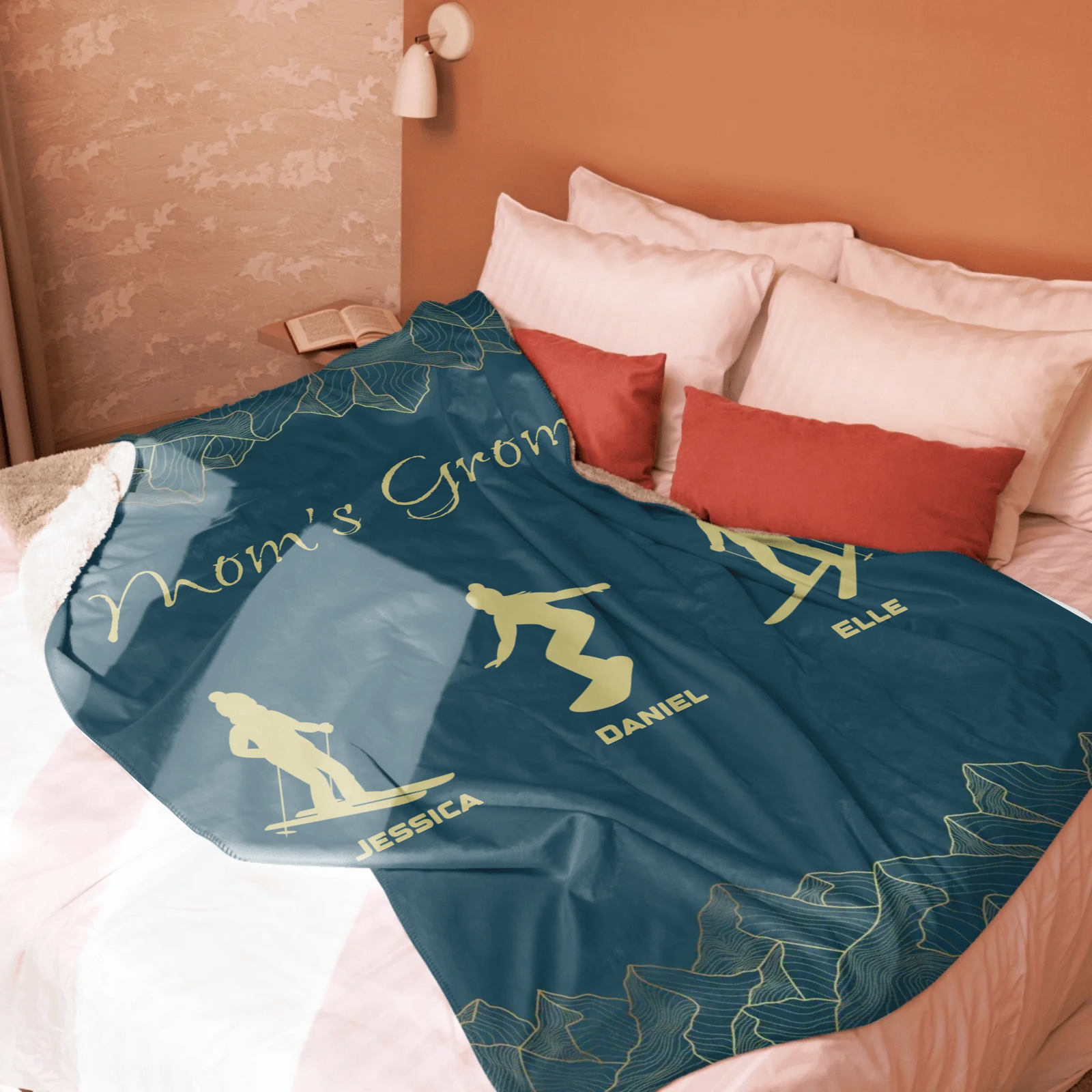 Mom's Groms Blanket - 3 Children