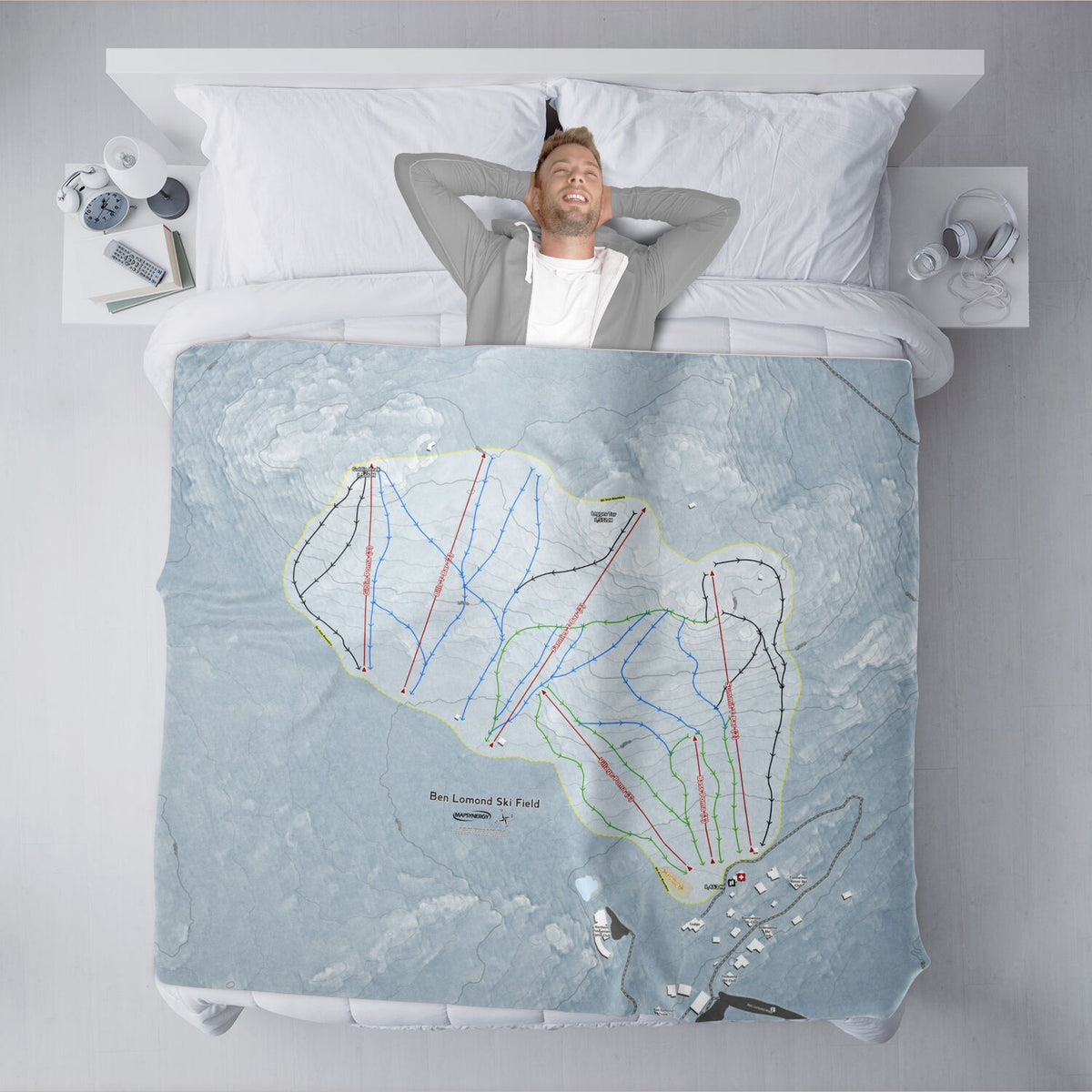 Ben Lomond Ski Resort Australia Ski Resort Map XL Blanket