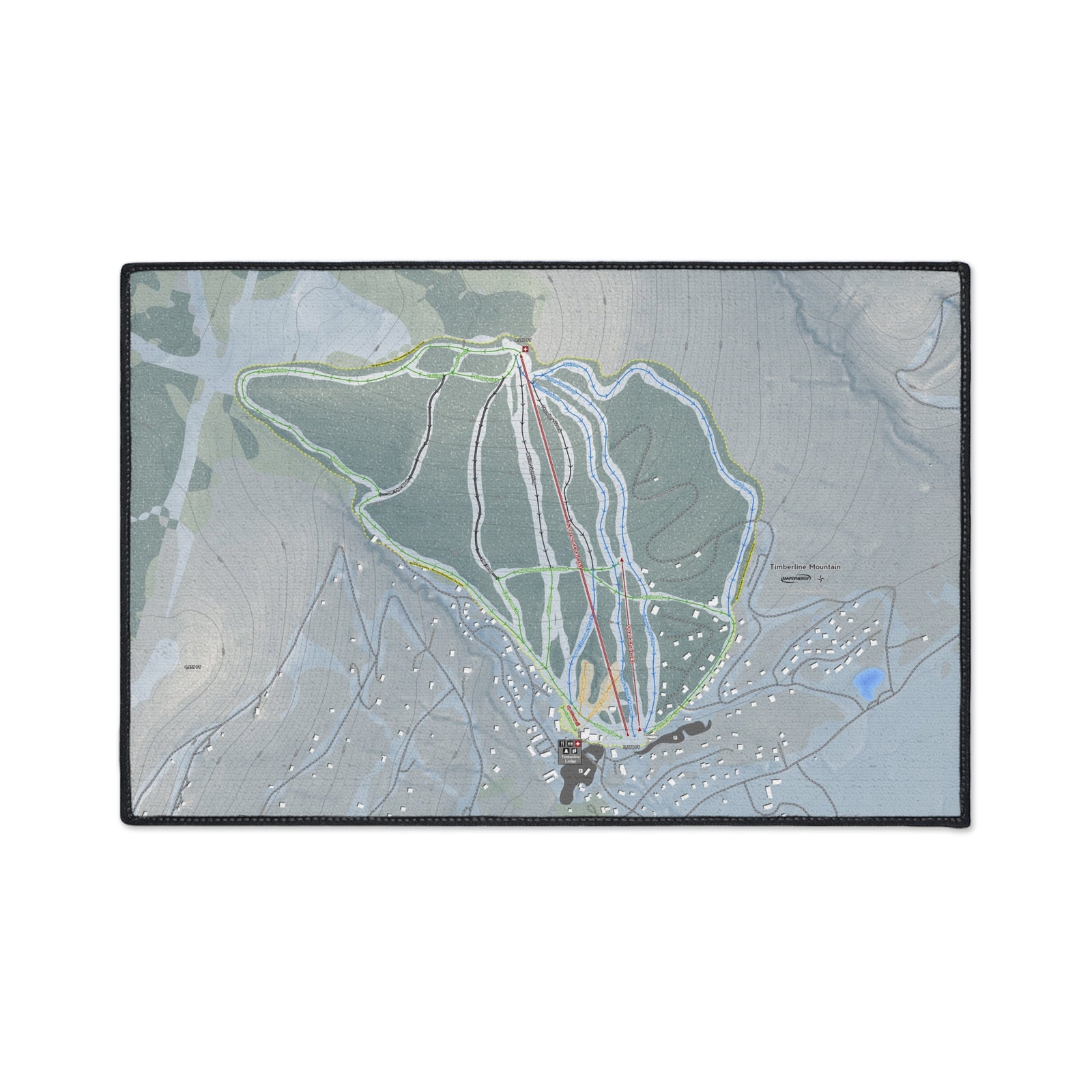 Timberline Mountain, West Virginia Ski Resort Map Heavy Duty Floor Mat