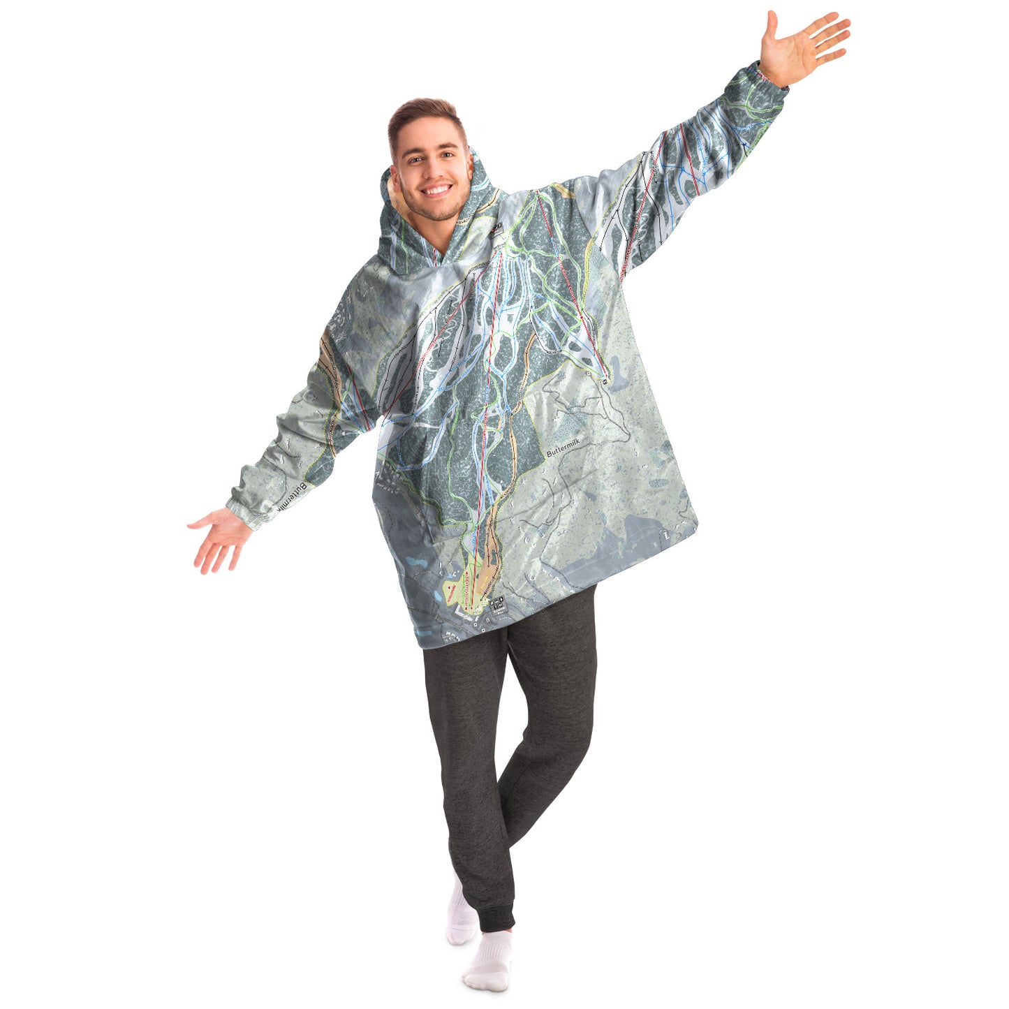 Buttermilk, Colorado Ski Trail Map - Snug Hoodie