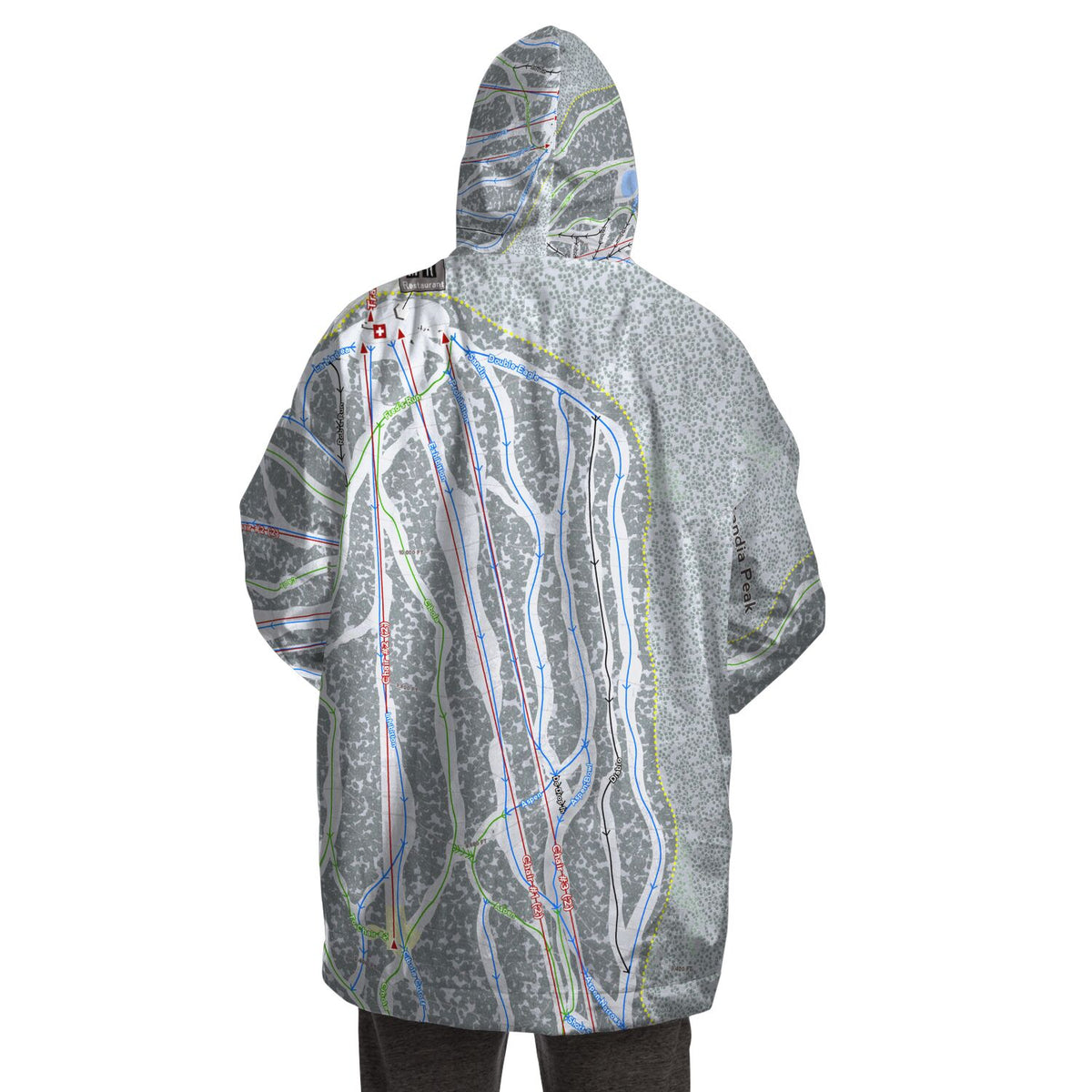 Sandia Peak, New Mexico Ski Trail Map - Snug Hoodie