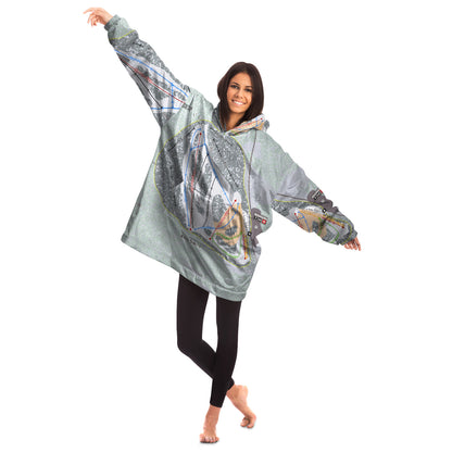 Alta Sierra, California Ski Trail Map - Snug Hoodie - Powderaddicts