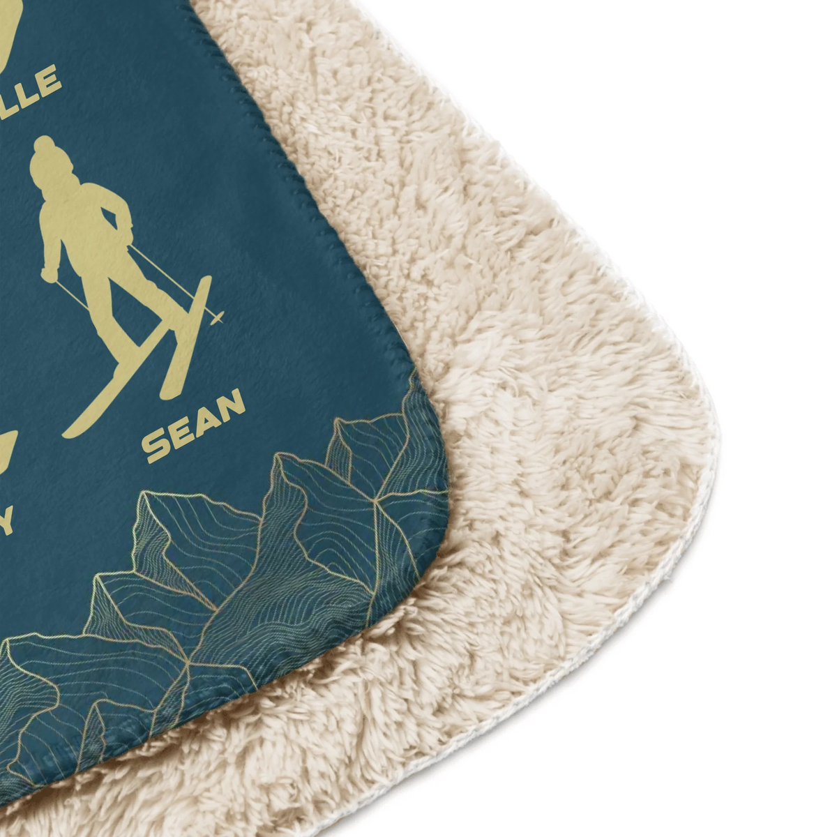 Custom Blanket for Skiing Families - Select up to 6 kids - Powderaddicts