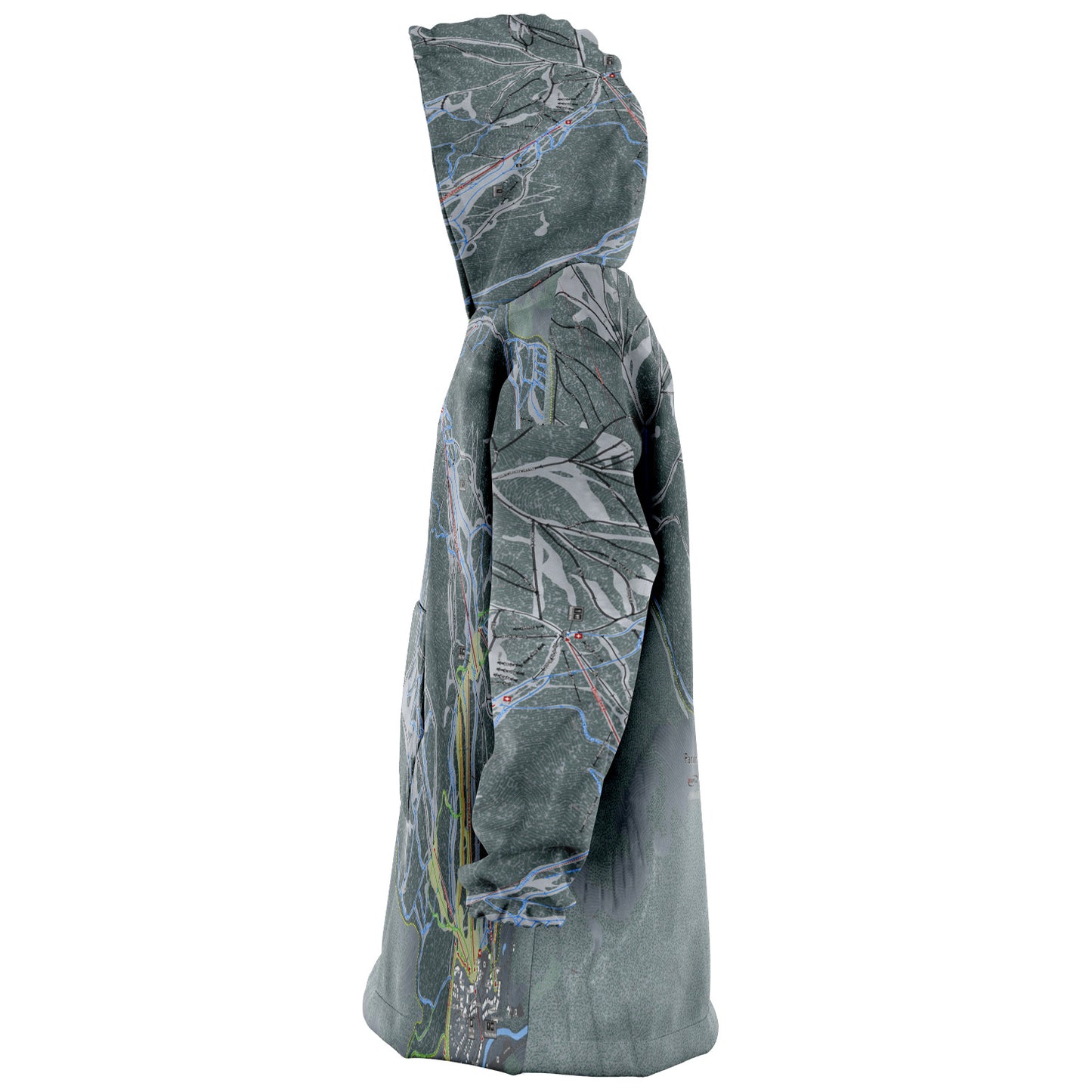 Panorama, British Columbia Ski Trail Map - Snug Hoodie - Powderaddicts