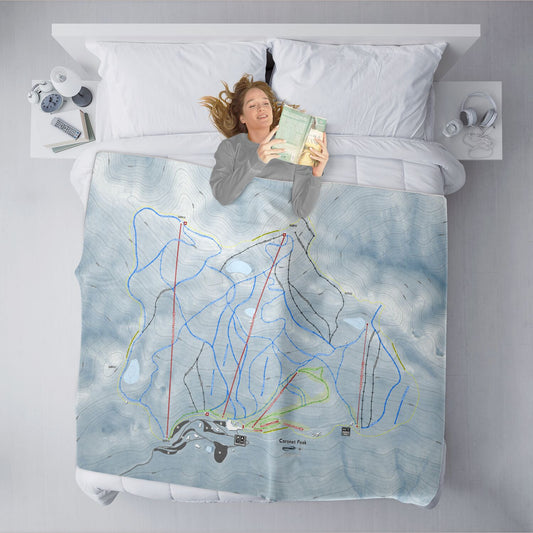 Coronet Peak, New Zealand Ski Resort Map XL Blanket