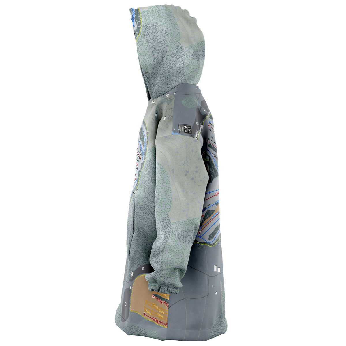 Nashoba Valley, Massachusetts Ski Trail Map Snug Hoodie