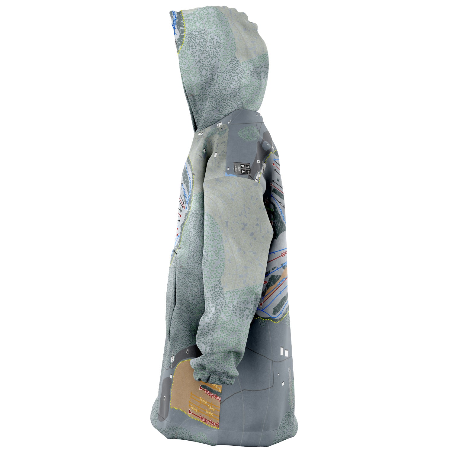 Nashoba Valley, Massachusetts Ski Trail Map Snug Hoodie