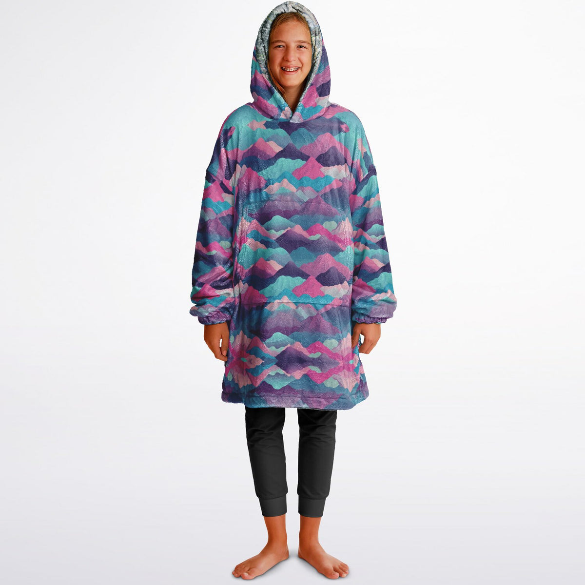 Powder Mountain, Utah Ski Resort Map Youth Reversible Snug Hoodie