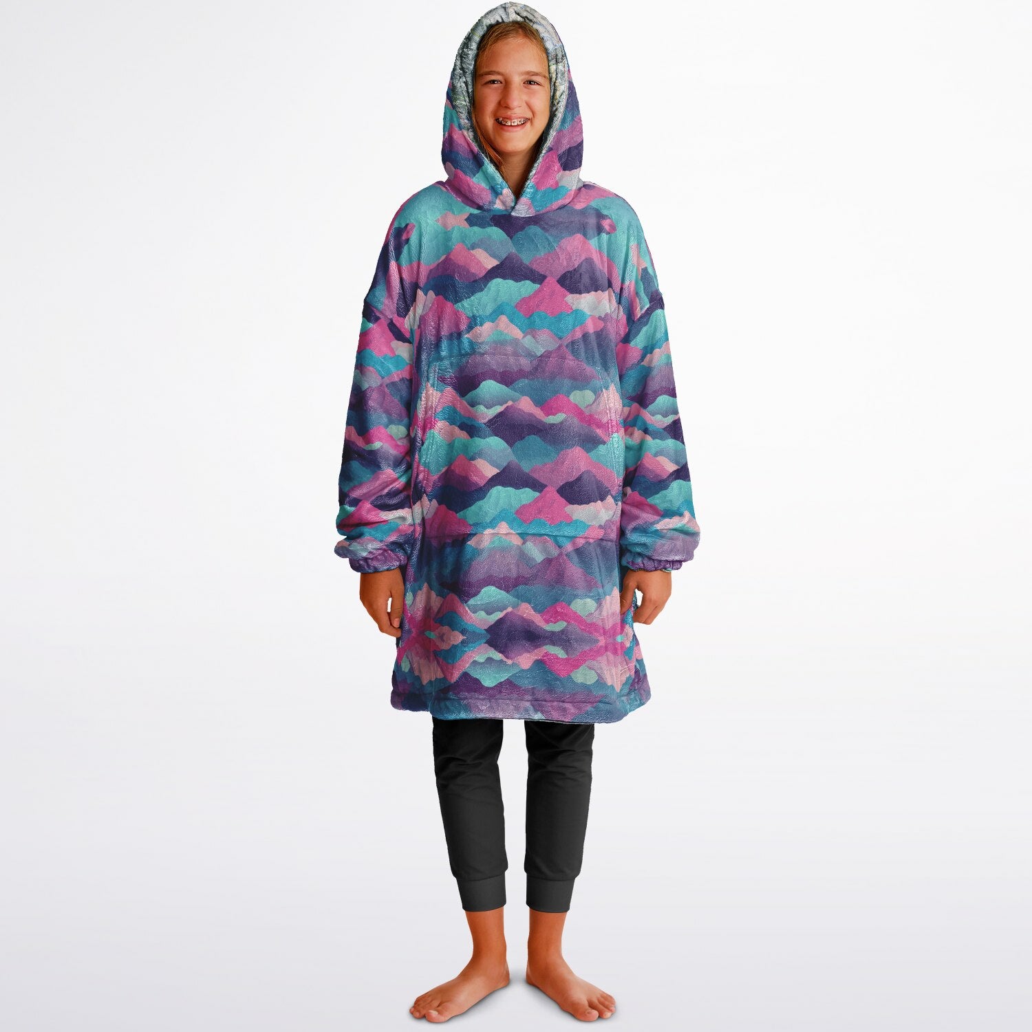 Powder Mountain, Utah Ski Resort Map Youth Reversible Snug Hoodie