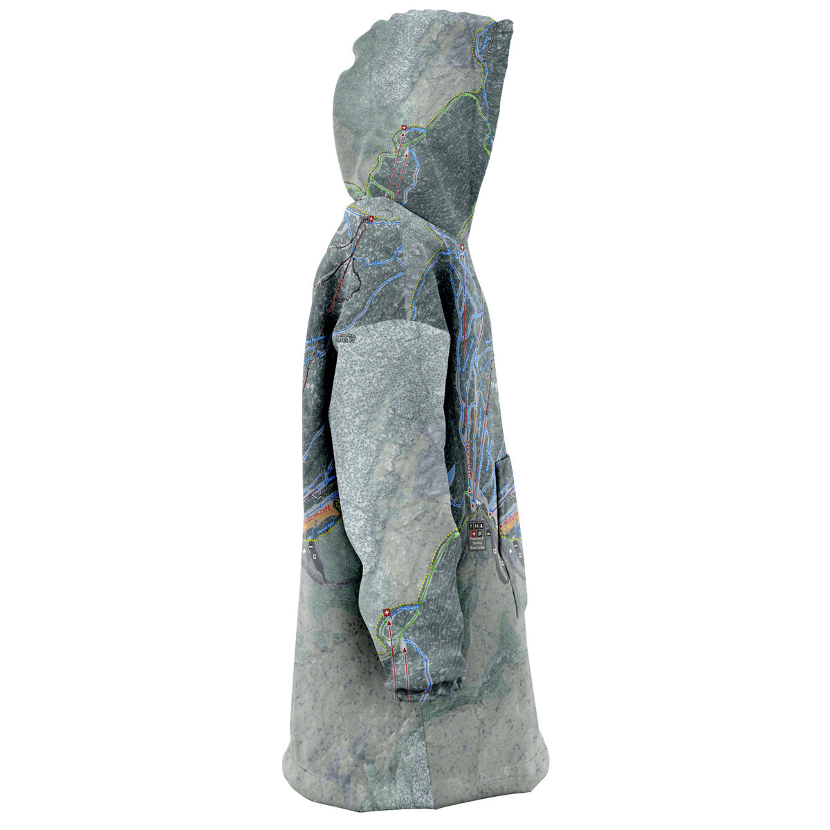 Smuggler&#39;s Notch, Vermont Ski Trail Map - Snug Hoodie