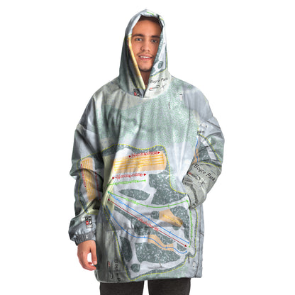 Boyce Park, Pennsylvania Ski Trail Map Snug Hoodie