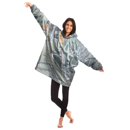 Eagle Rock, Pennsylvania Ski Trail Map Snug Hoodie