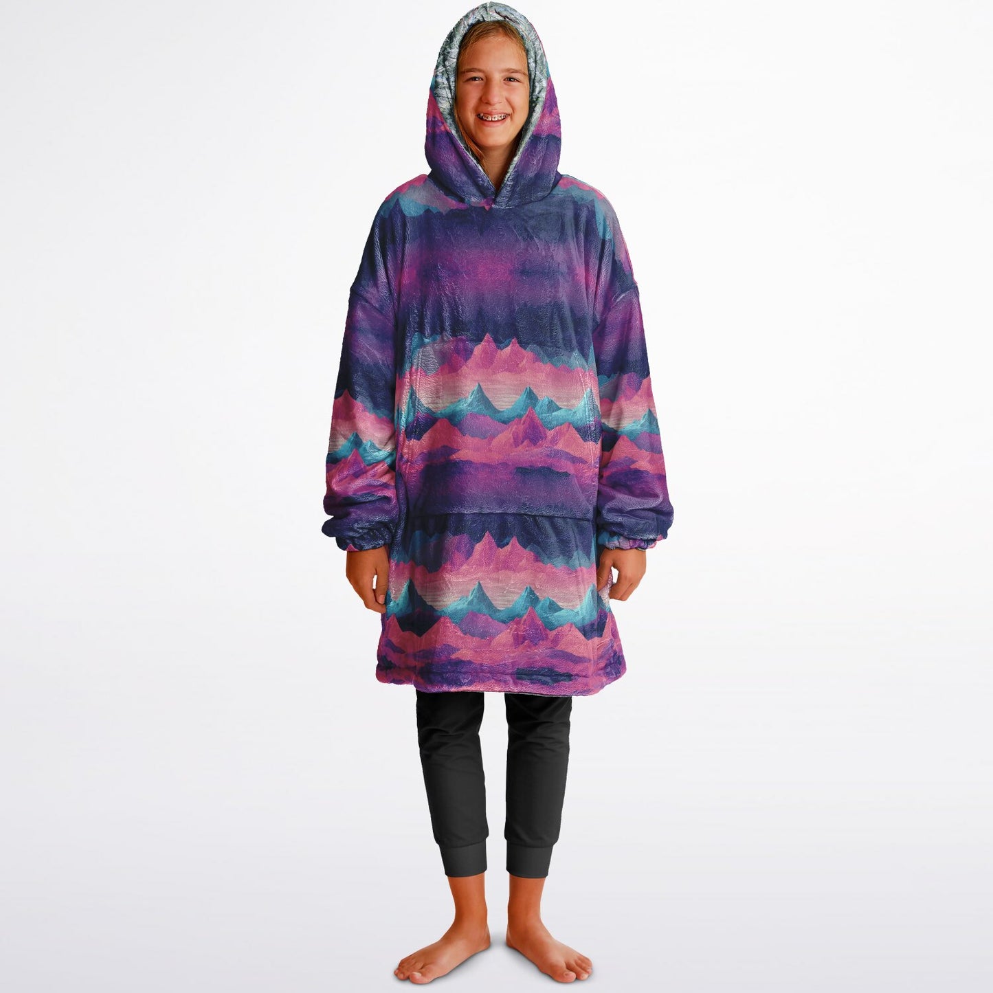 Powder Mountain, Utah Ski Resort Map Youth Reversible Snug Hoodie
