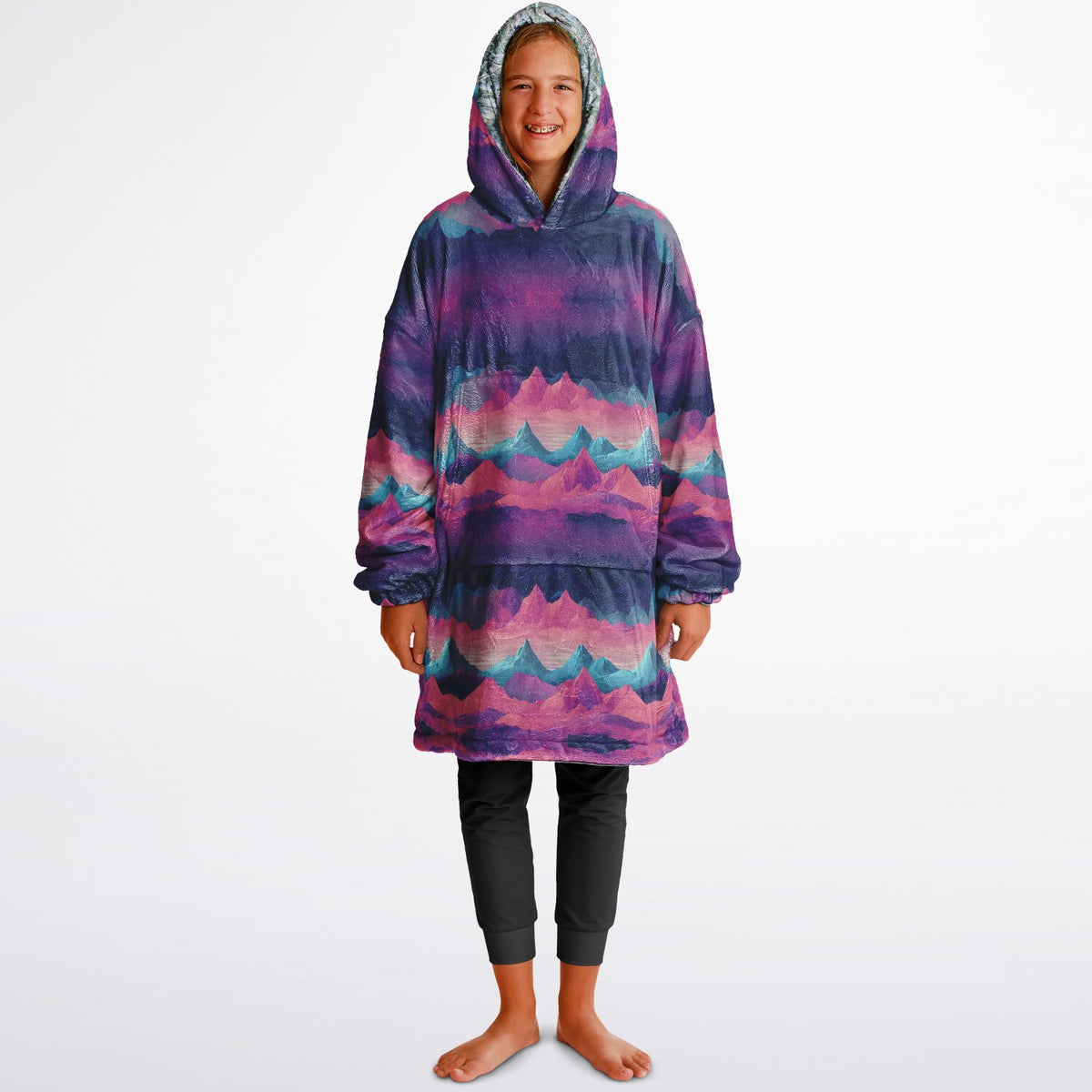 Powder Mountain, Utah Ski Resort Map Youth Reversible Snug Hoodie