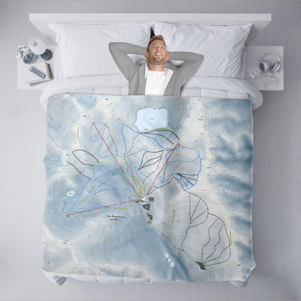 The Remarkables, New Zealand Ski Resort Map XL Blanket