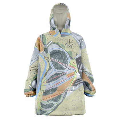 Paoli Peaks, Indiana Ski Trail Map - Snug Hoodie - Powderaddicts