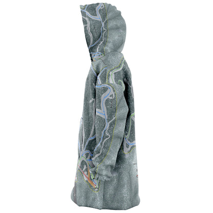 Bluewood, Washington Ski Trail Map - Snug Hoodie
