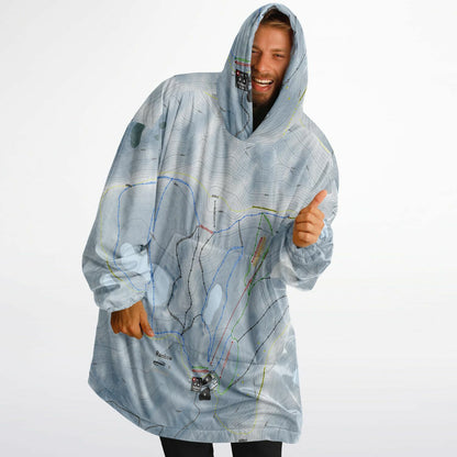 Rainbow, New Zealand Ski Trail Map - Snug Hoodie - Powderaddicts