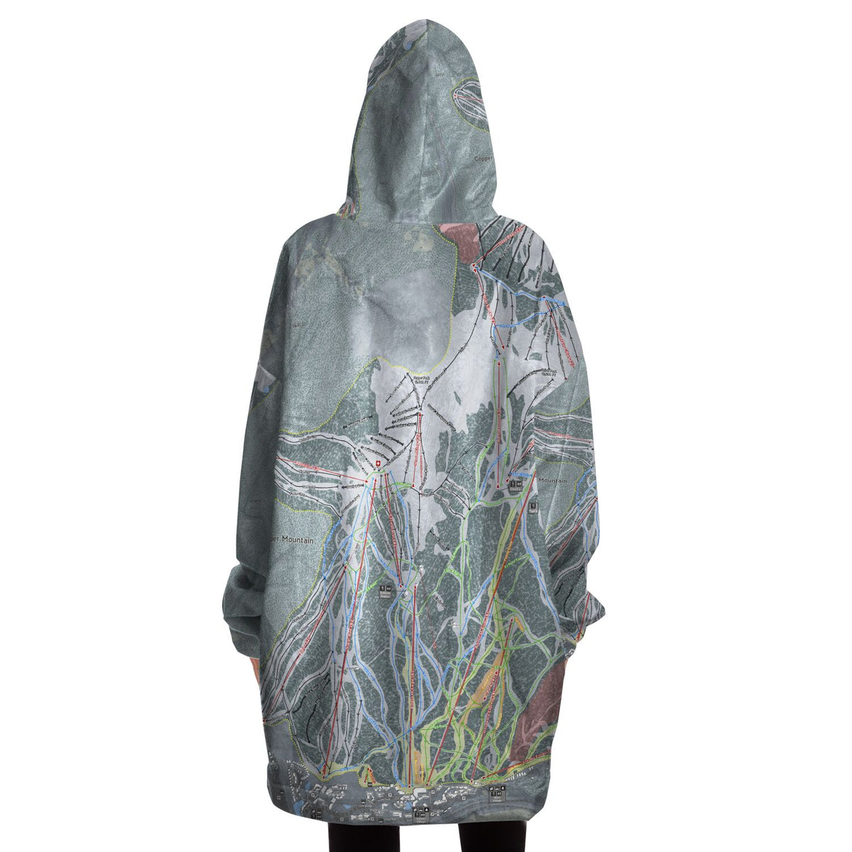 Copper Mountain, Colorado Ski Trail Map - Snug Hoodie