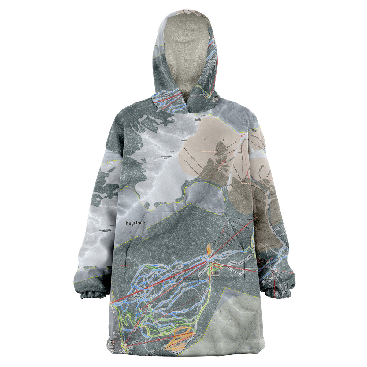 Keystone, Colorado Ski Trail Map - Snug Hoodie