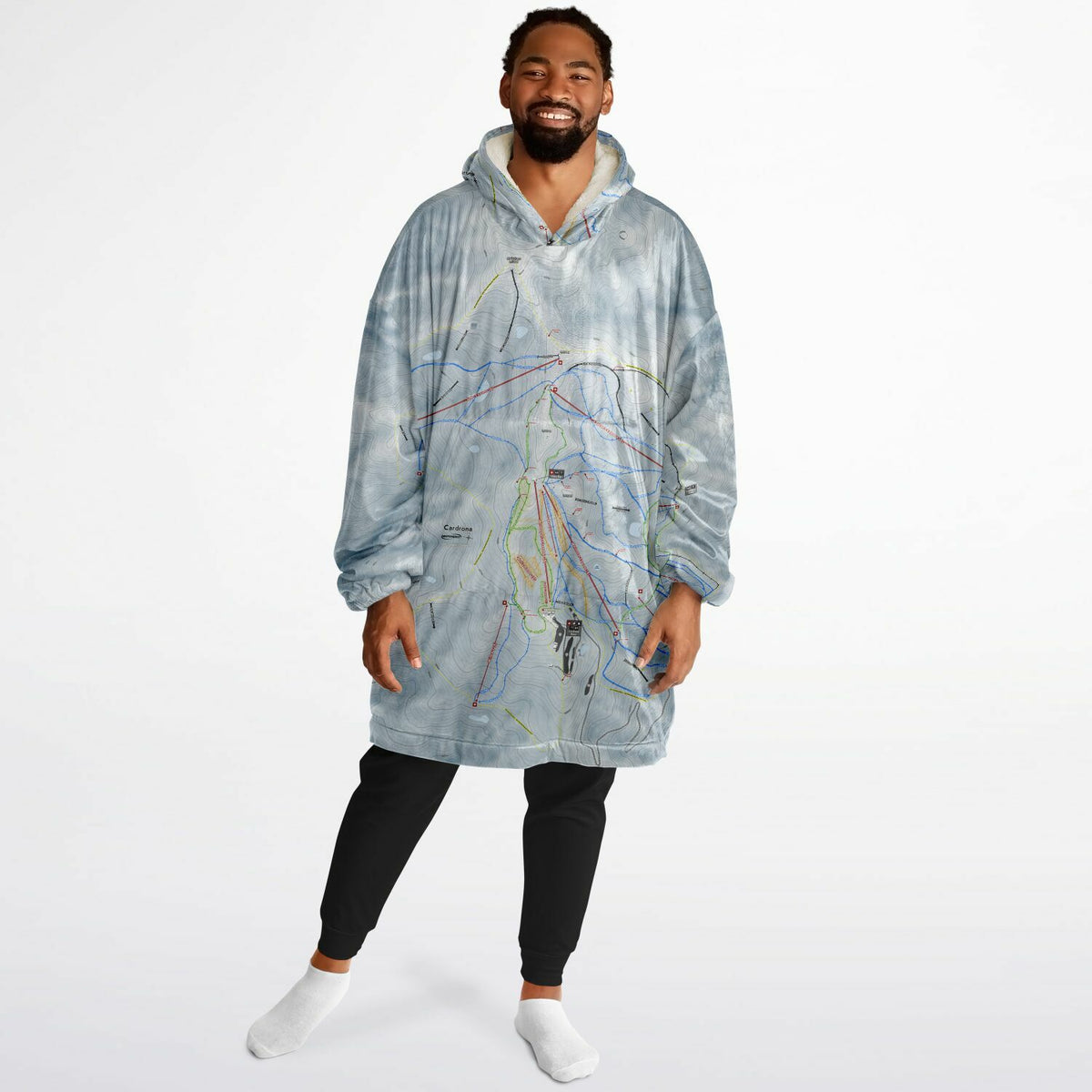 Cardrona, New Zealand Ski Trail Map - Snug Hoodie