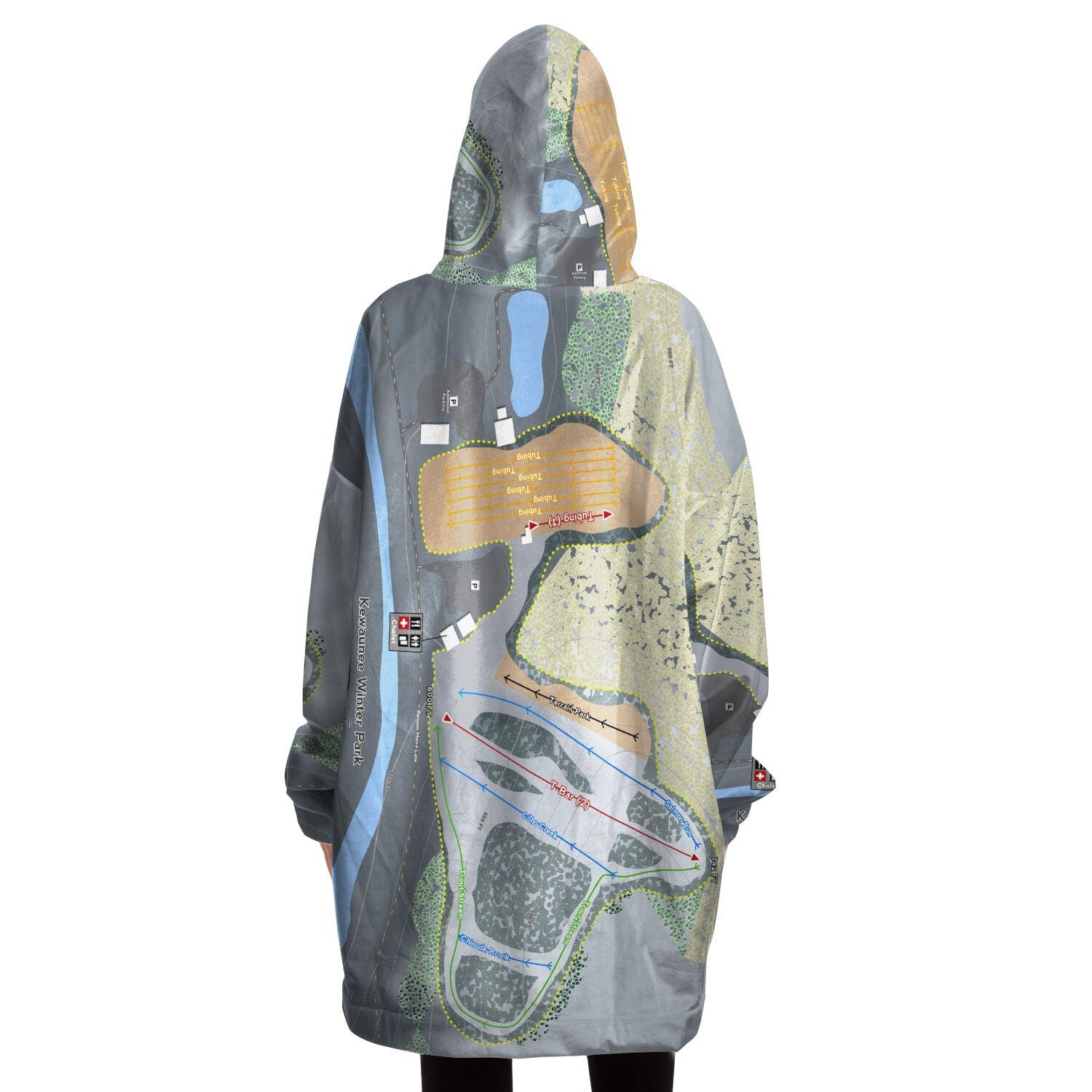 Kewaunee Winter Park, Wisconsin Ski Trail Map - Snug Hoodie