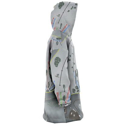 Echo Valley, Washington Ski Trail Map Snug Hoodie - Powderaddicts
