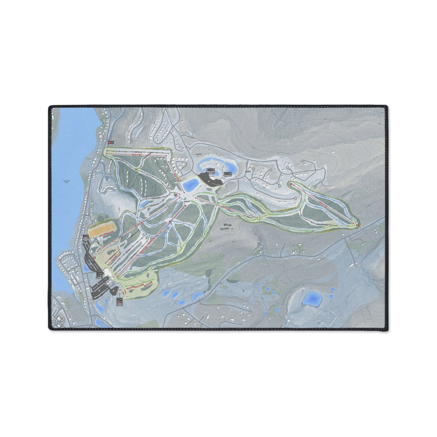 Wisp, Maryland Ski Resort Map Heavy Duty Floor Mat