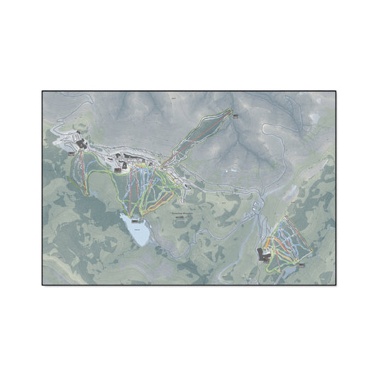 Snowshoe Mountain, West Virginia Ski Resort Map Heavy Duty Floor Mat