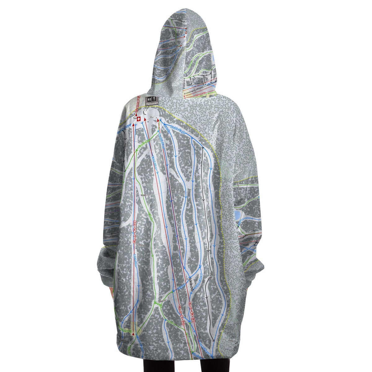 Sandia Peak, New Mexico Ski Trail Map - Snug Hoodie