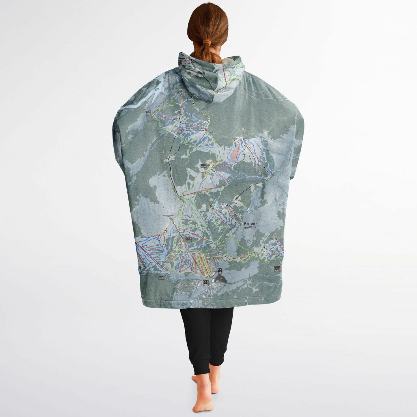 Perisher, Australia Ski Trail Map - Snug Hoodie - Powderaddicts