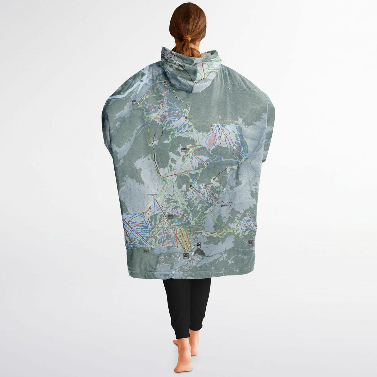 Perisher, Australia Ski Trail Map - Snug Hoodie