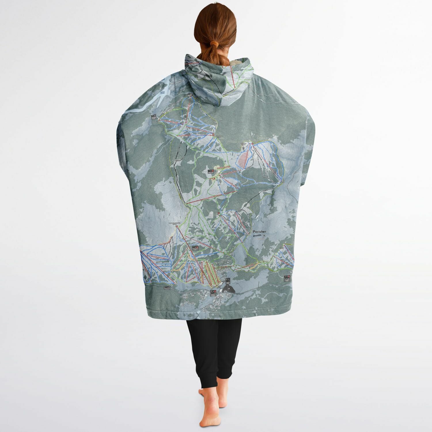 Perisher, Australia Ski Trail Map - Snug Hoodie