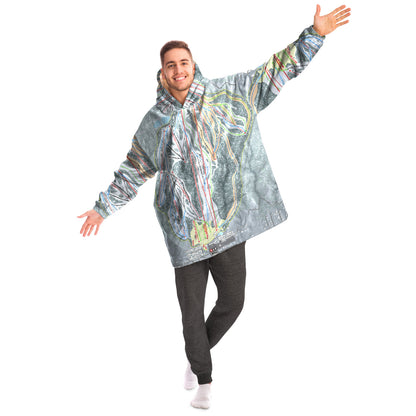 Snow Summit, California Ski Trail Map - Snug Hoodie - Powderaddicts