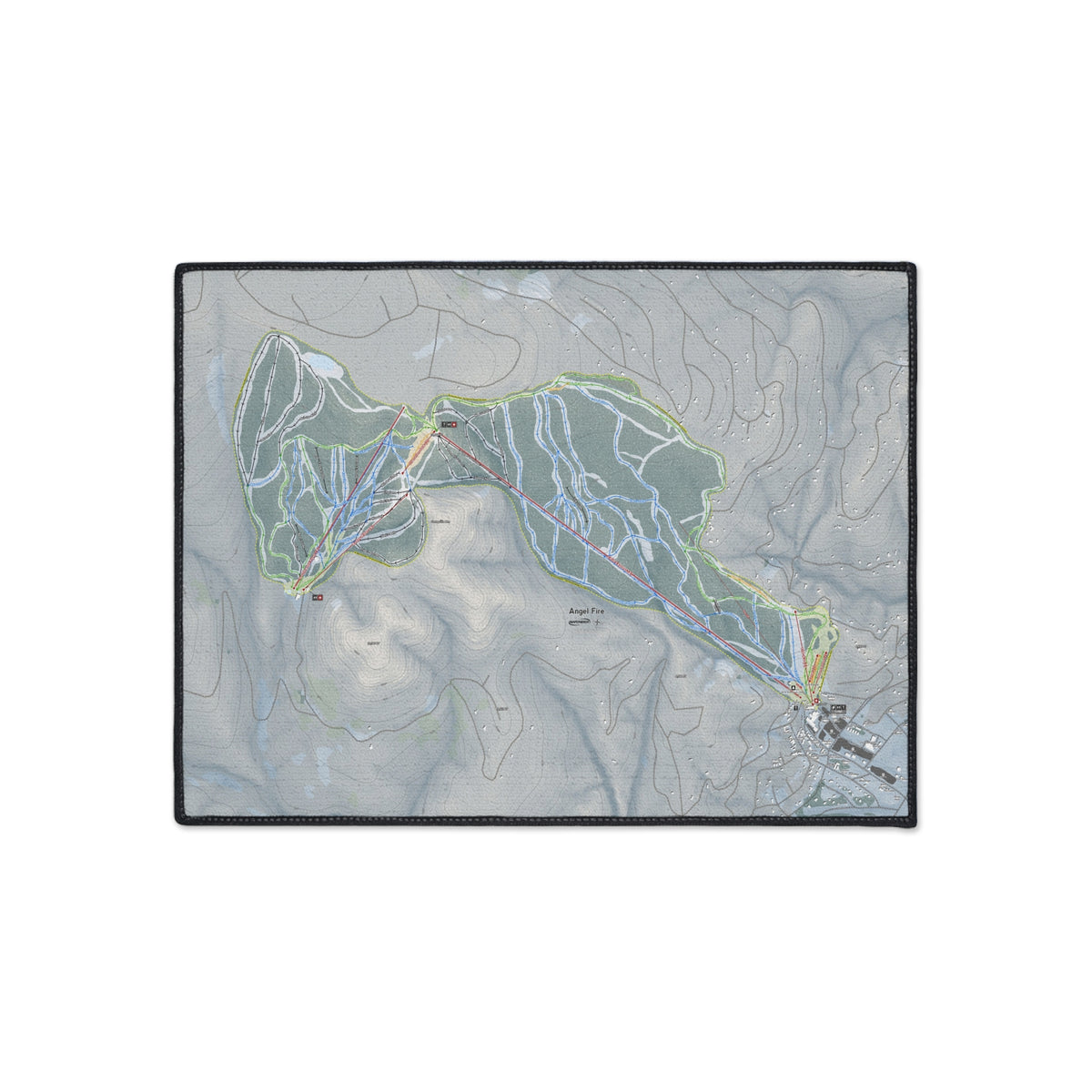 Angel Fire, New Mexico Ski Resort Map Heavy Duty Floor Mat