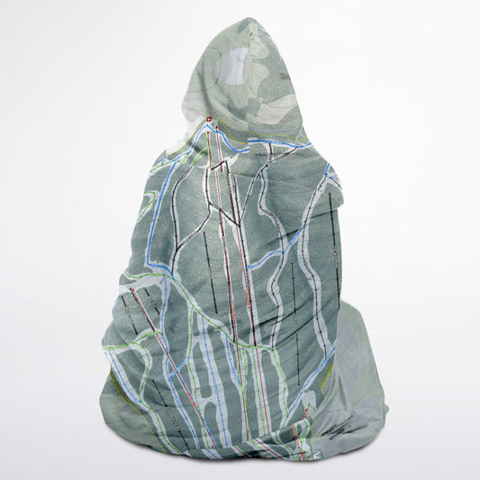Magic Mountain, Vermont Ski Trail Map - Youth Hooded Blanket