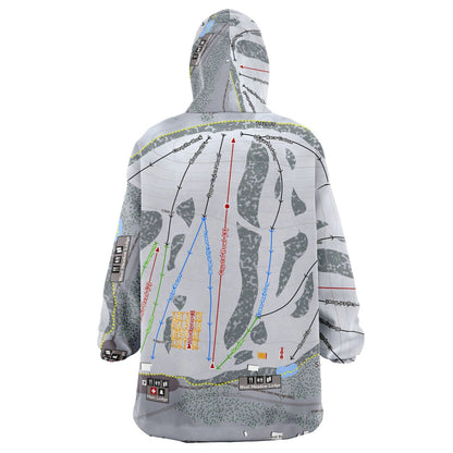 Soda Springs, California Ski Trail Map - Snug Hoodie - Powderaddicts