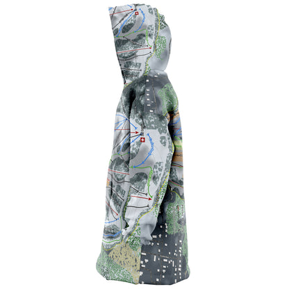 Mont Ripley, Michigan Ski Trail Map Snug Hoodie - Powderaddicts