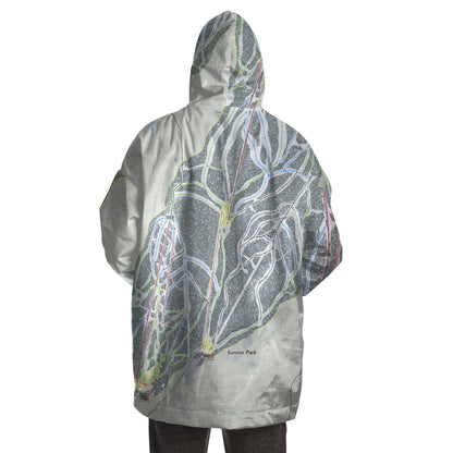Sunrise Park, Arizona Ski Trail Map Snug Hoodie - Powderaddicts