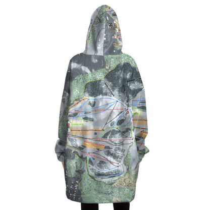 Mont Ripley, Michigan Ski Trail Map Snug Hoodie - Powderaddicts