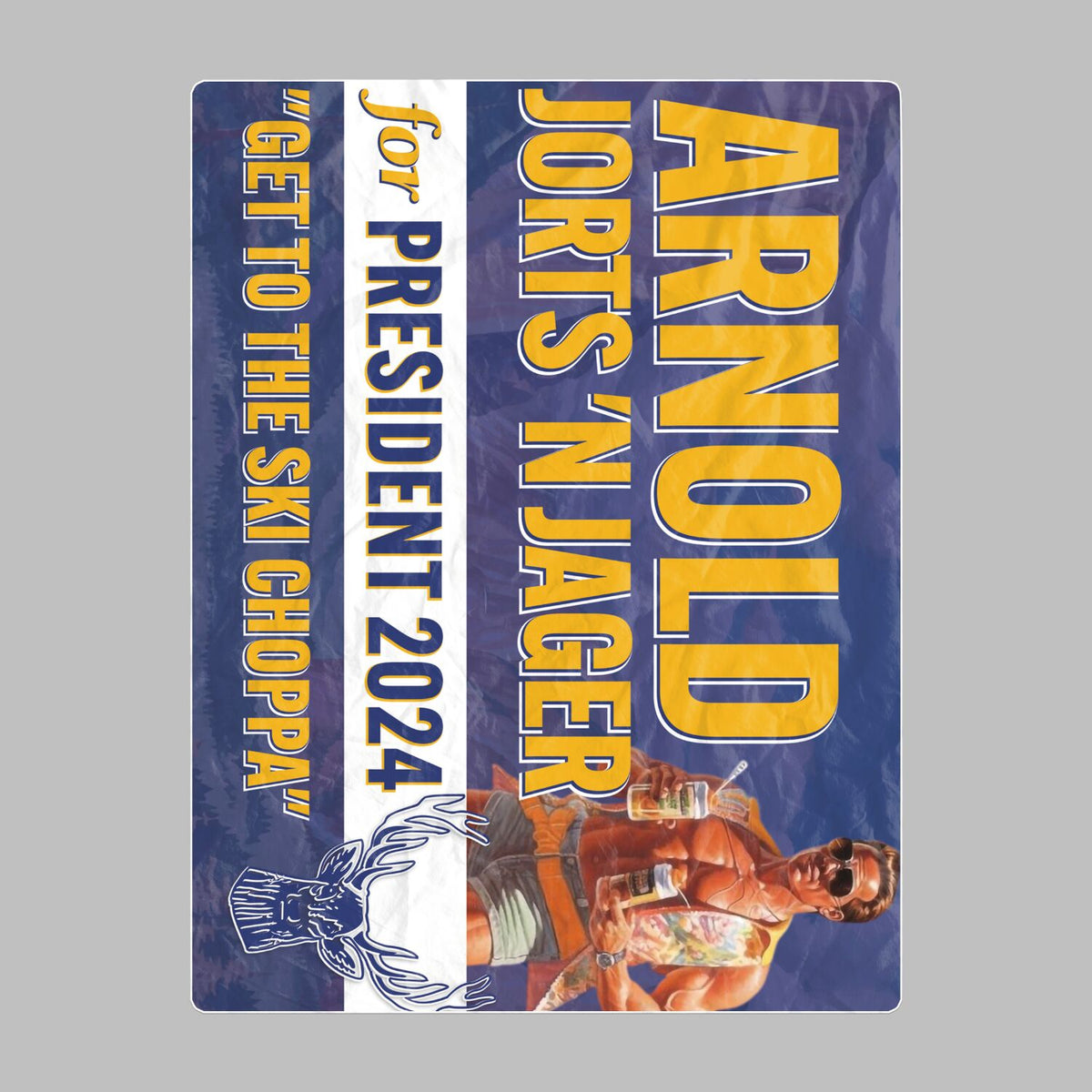 Arnold Jorts n' Jager For President 2024 Oversized Beach Towel