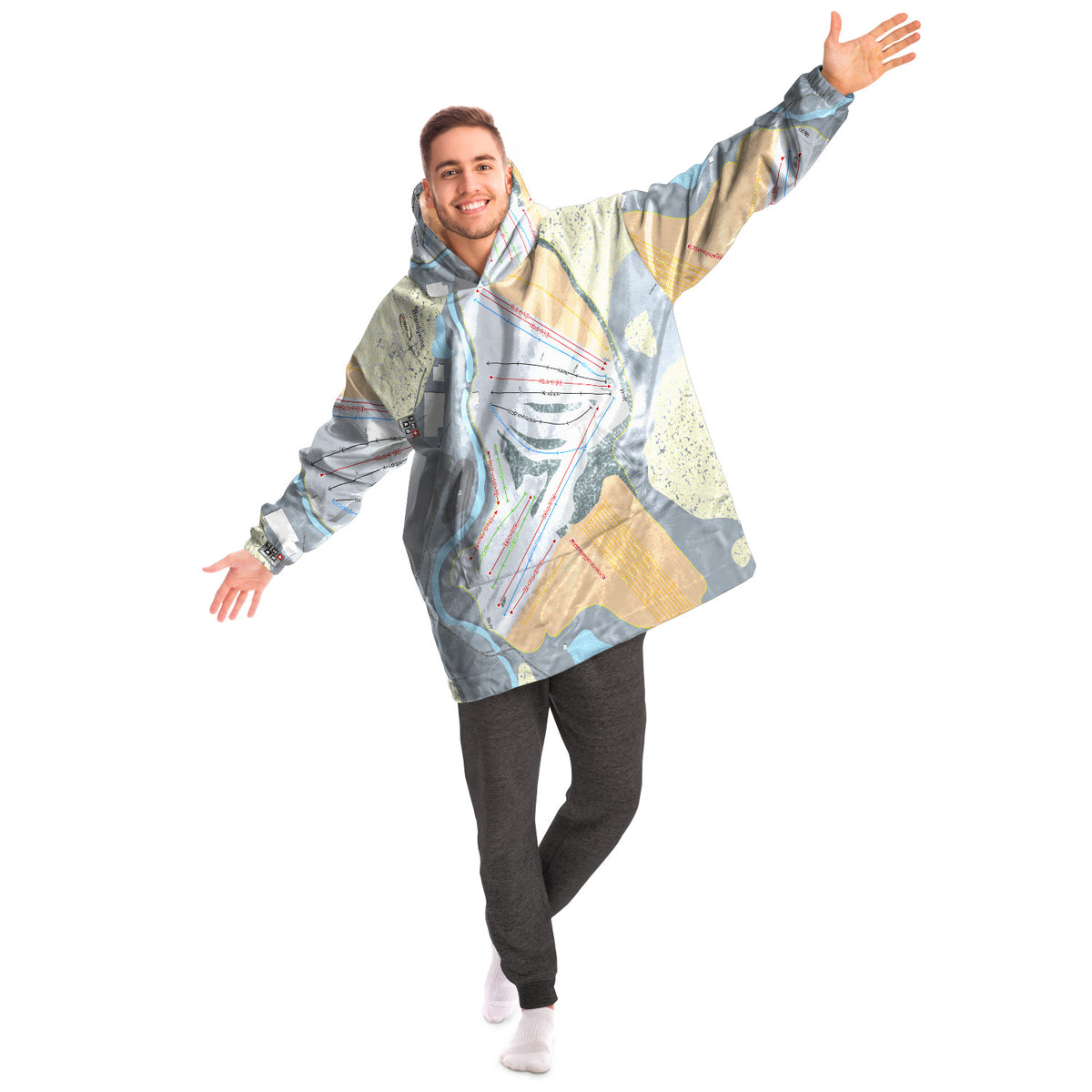 Brandywine, Ohio Ski Trail Map - Snug Hoodie