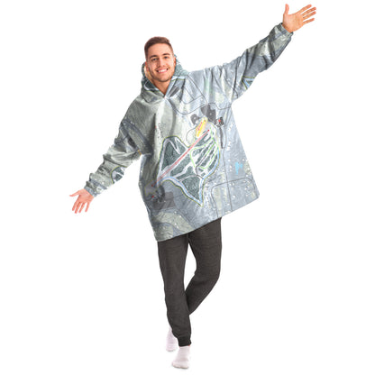 Eagle Rock, Pennsylvania Ski Trail Map Snug Hoodie - Powderaddicts