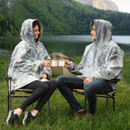 Sunrise Park, Arizona Ski Trail Map Snug Hoodie - Powderaddicts