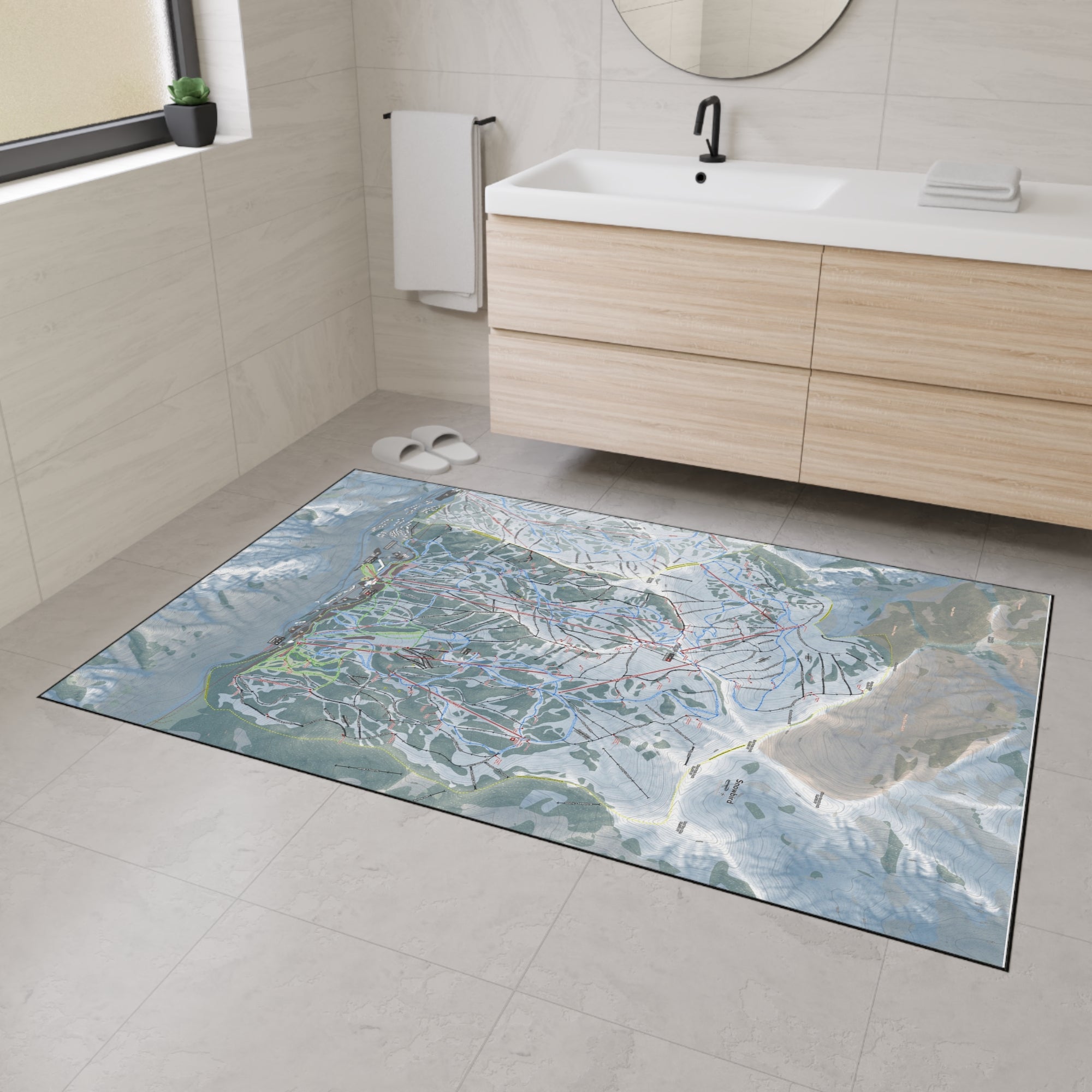 Snowbird, Utah Ski Resort Map Heavy Duty Floor Mat