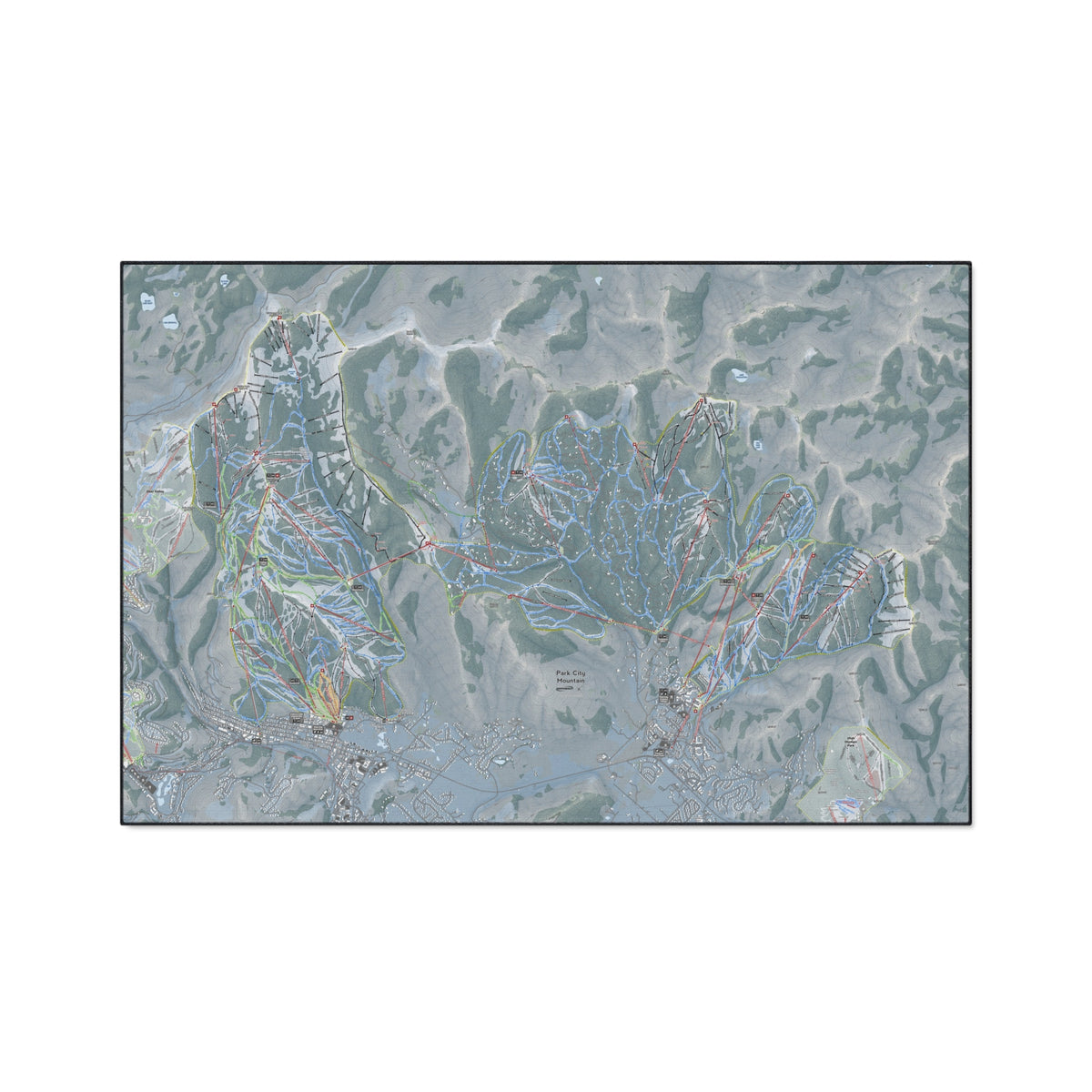 Park City, Utah Ski Resort Map Heavy Duty Floor Mat